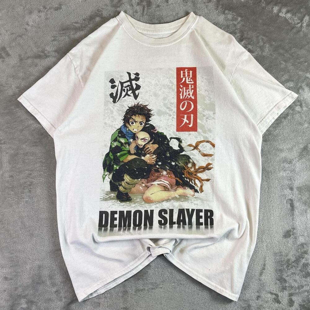 Demon Slayer Tanjiro Nezuko Graphic T-Shirt Men’s Large Anime Tee